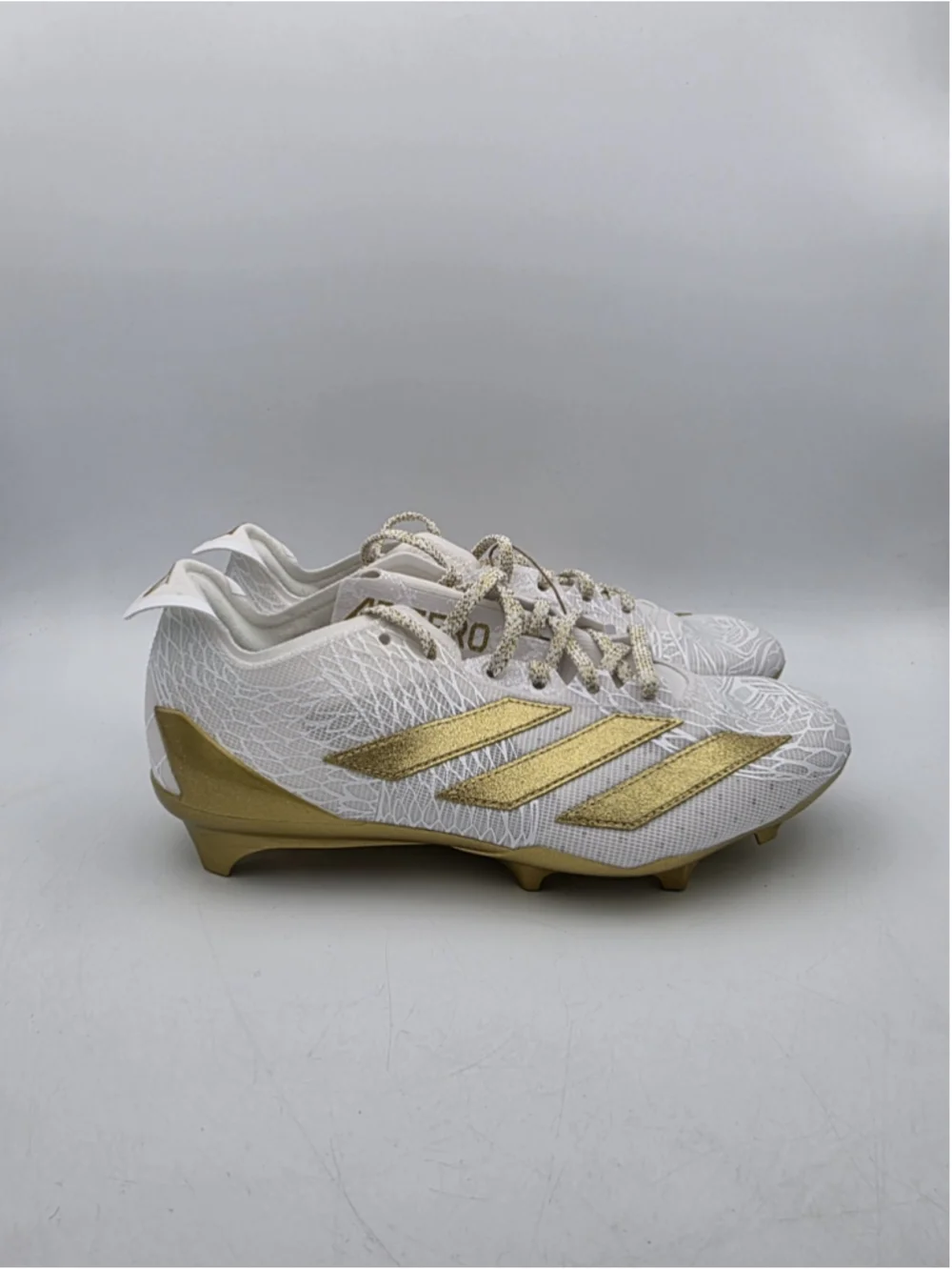 Adidas Adizero Electric White Gold Metallic Cleats Men's Size 7.5 JH6254